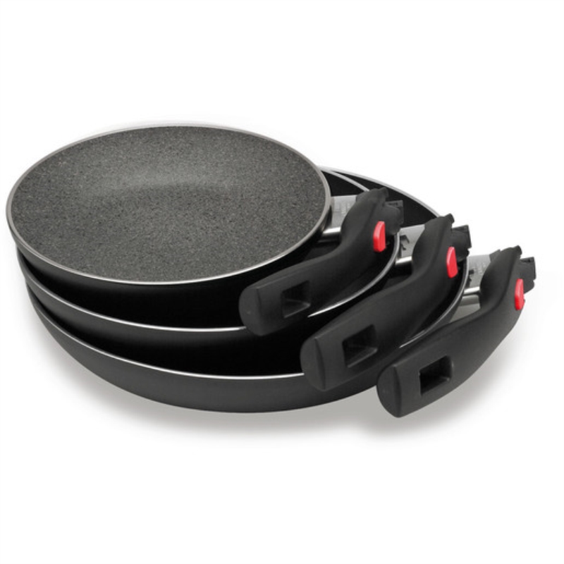 BALLARINI Batteria di pentole Ballarini Click & Cook Granitium 3 pezzi